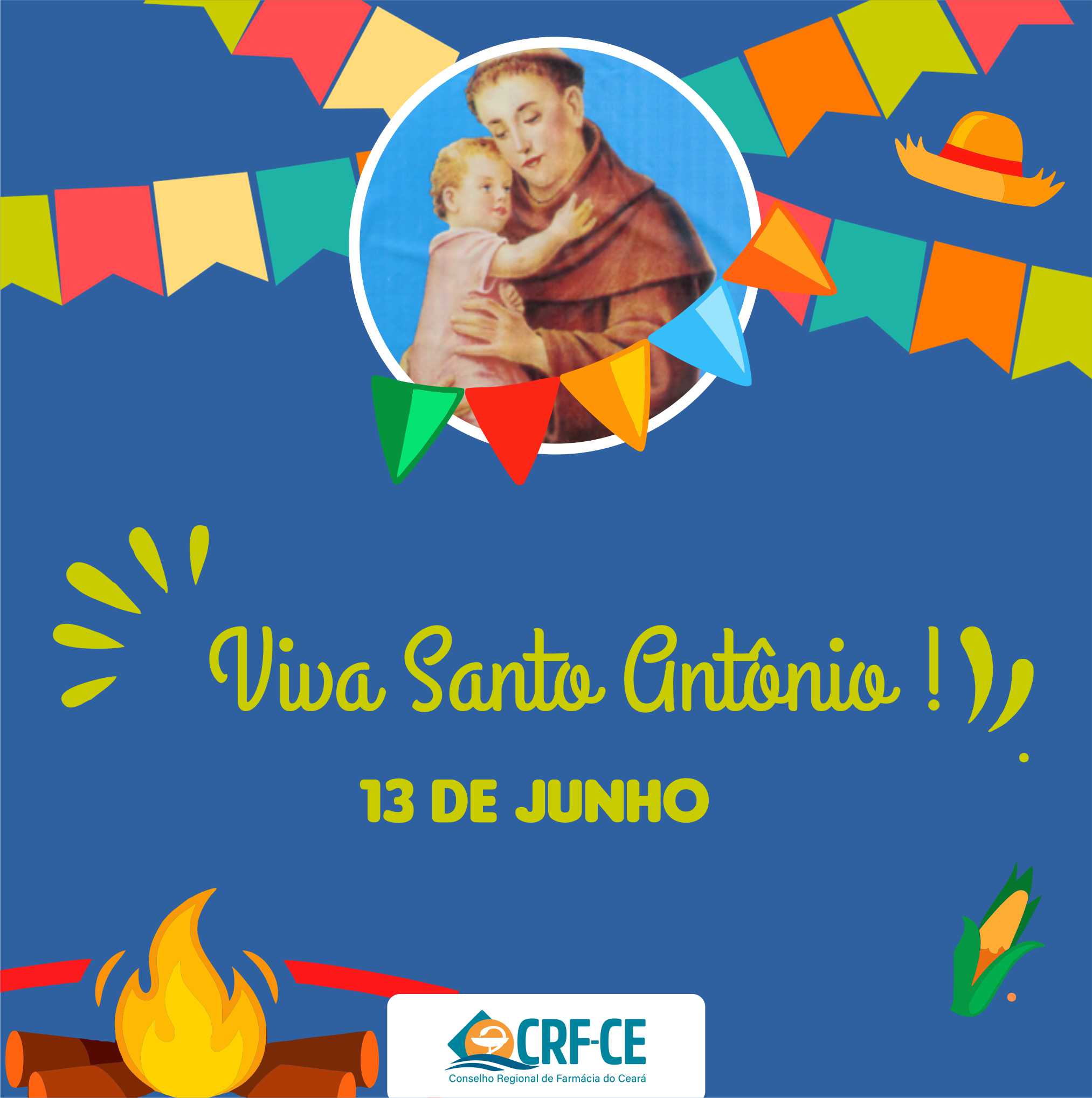 Calendário 13 de Junho dia de Santo Antônio CRFCE